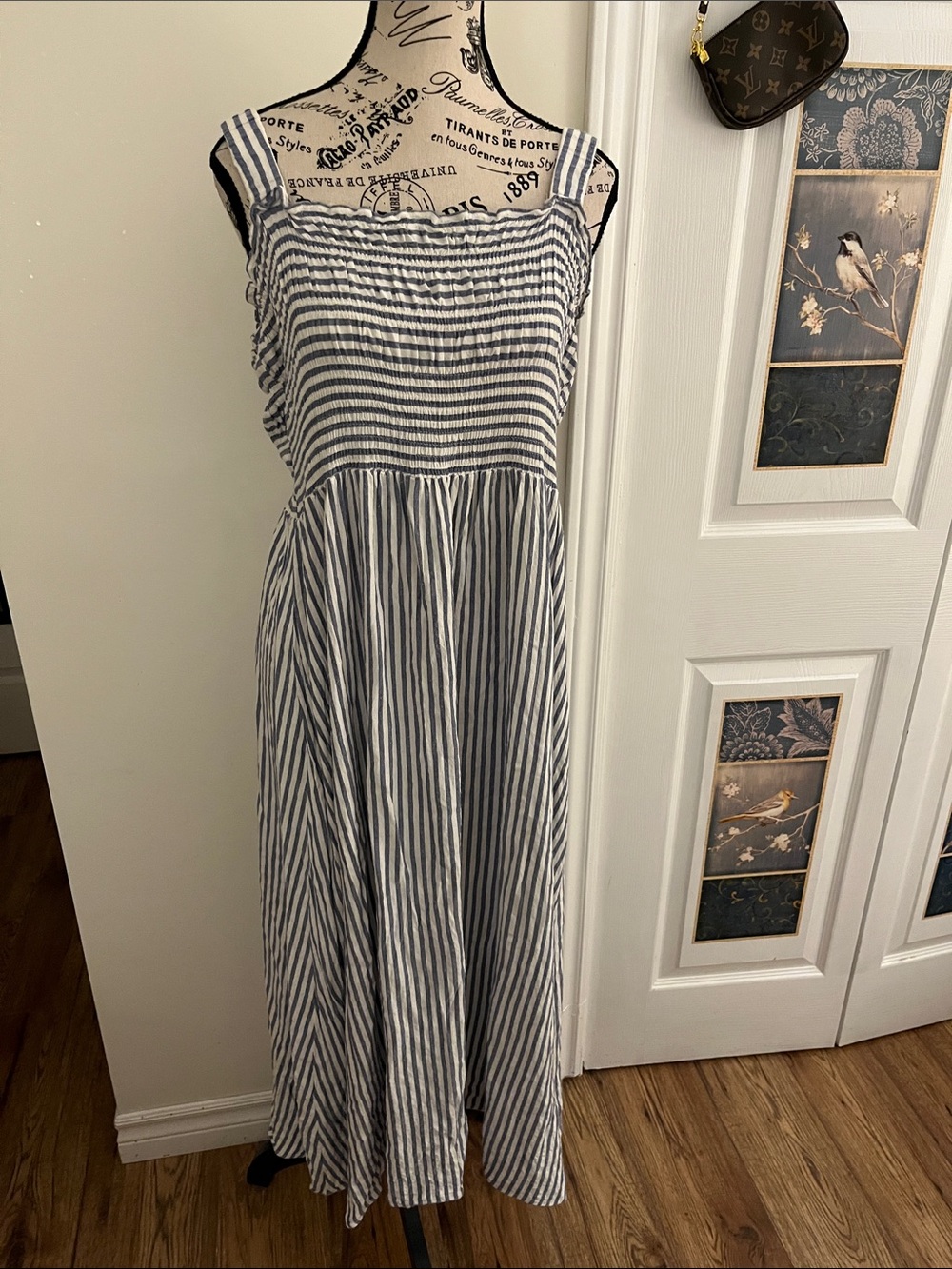 Striped Blue & White Kids' Sundress